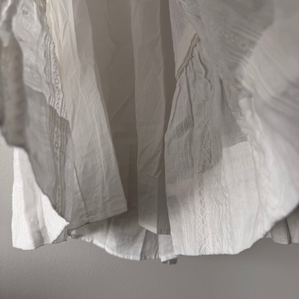Shona Joy Cosmo Tiered Linen Mini Dress XS White NWT Resort Summer - Picture 5 of 10